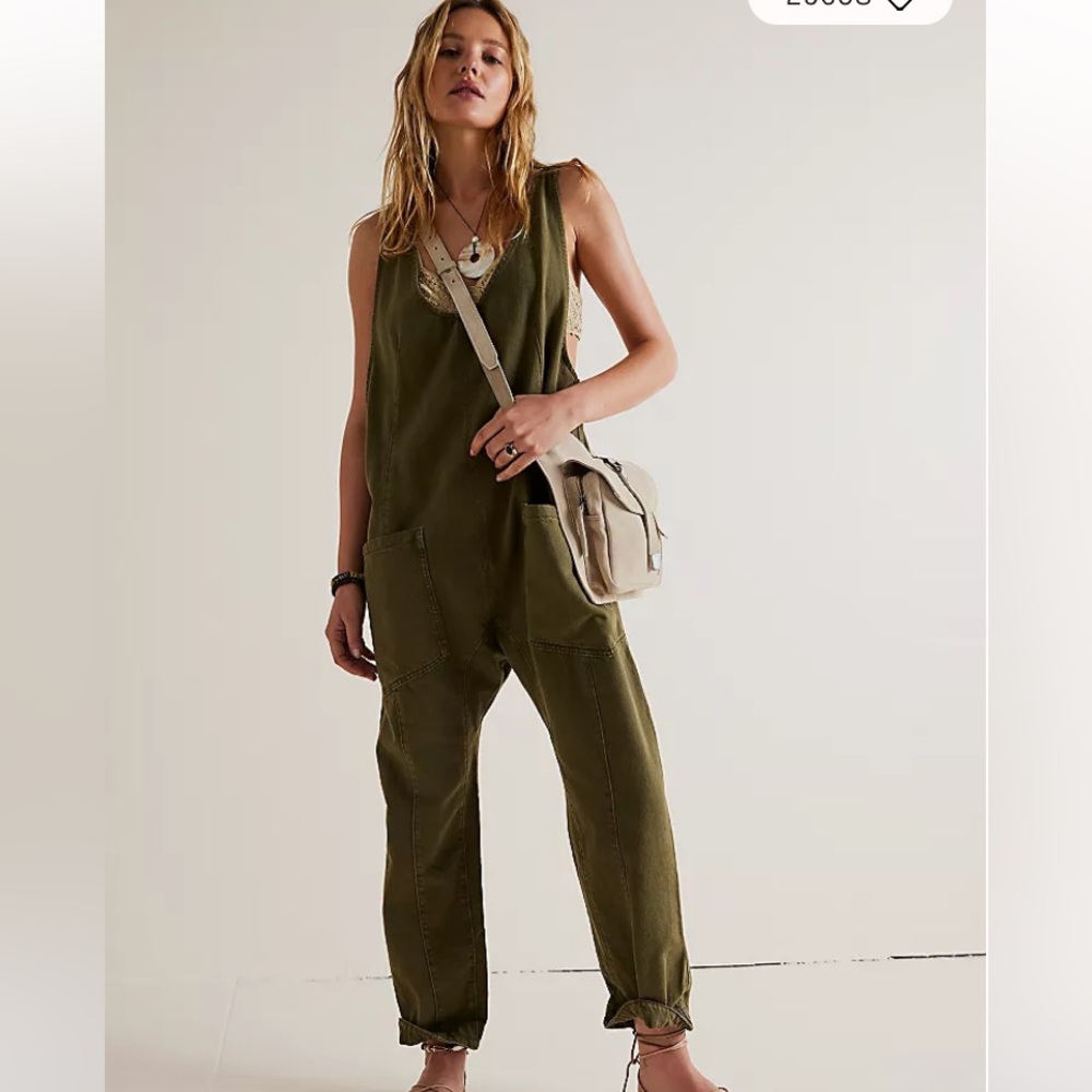 We The Free Olive Jumpsuit